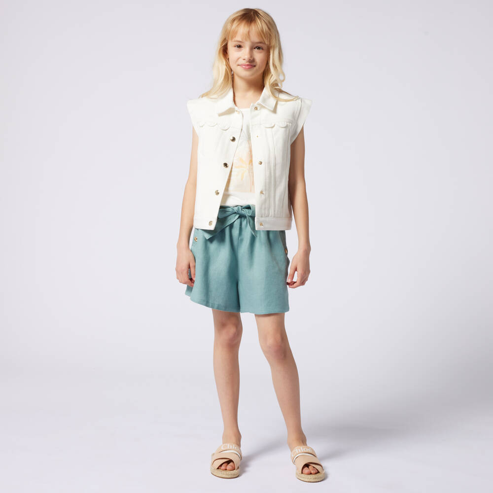 🌸 Chloe Top – Girls' Floral Bloom Printed Lacey Strap Top main image 0