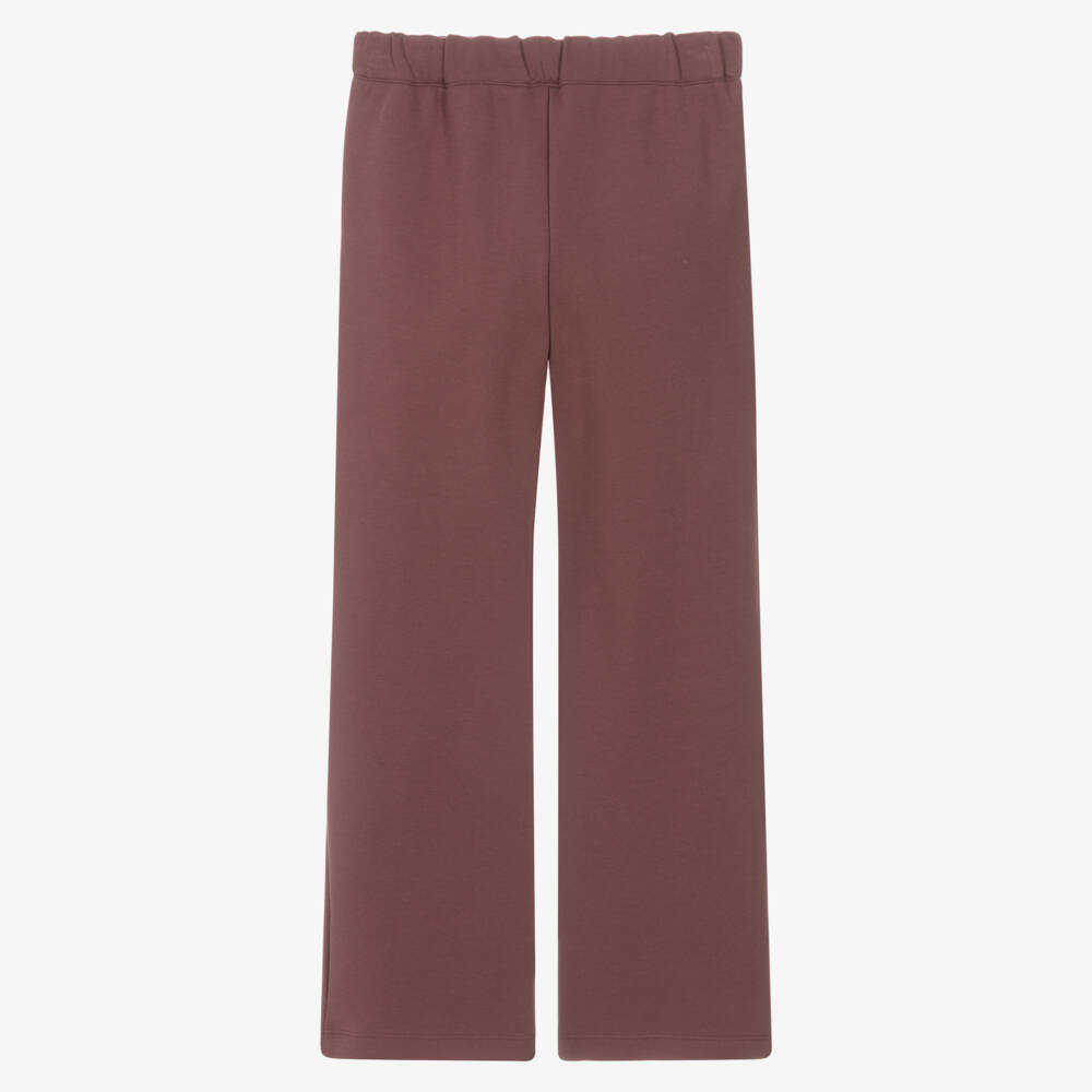 Chloé-Брюки розовые из хлопкового миланского трикотажа для девочек | Childrensalon