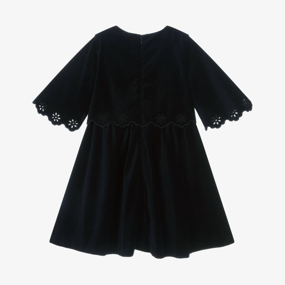 Charlie Blue Velvet Girl Dress