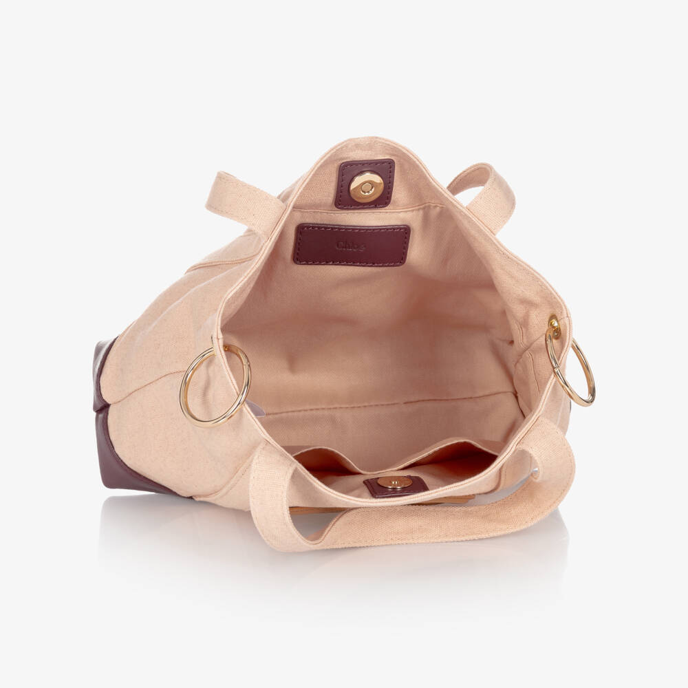 Chloé-Girls Pale Pink Horse Medal Handbag (27cm) | Childrensalon