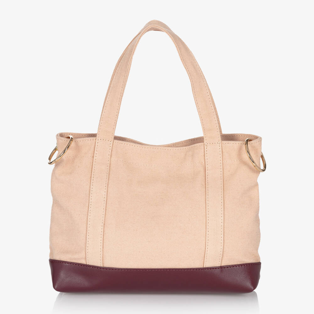 Chloé-Girls Pale Pink Horse Medal Handbag (27cm) | Childrensalon