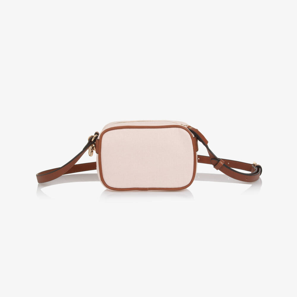 Chloé-Girls Pale Pink Shoulder Bag with Signature Embroidery (17cm) | Childrensalon