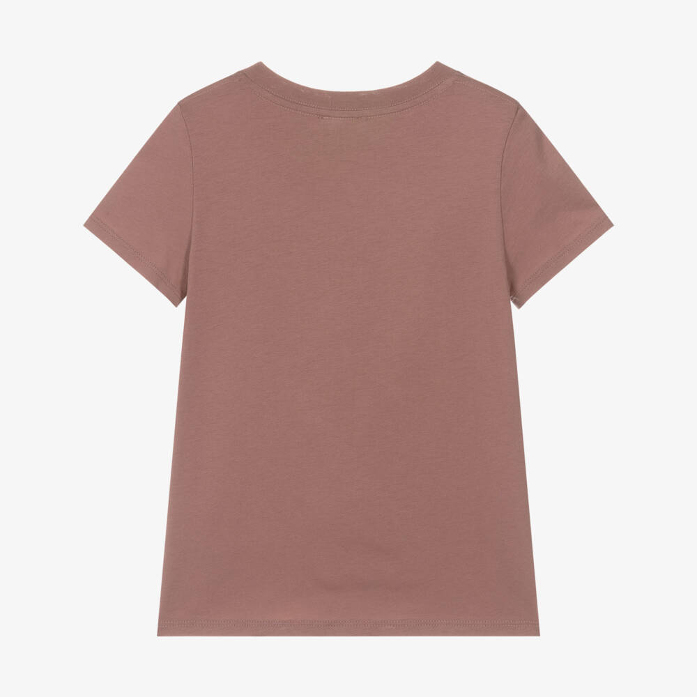 Chloé-Girls Pink Cotton Appliqué Logo T-Shirt | Childrensalon