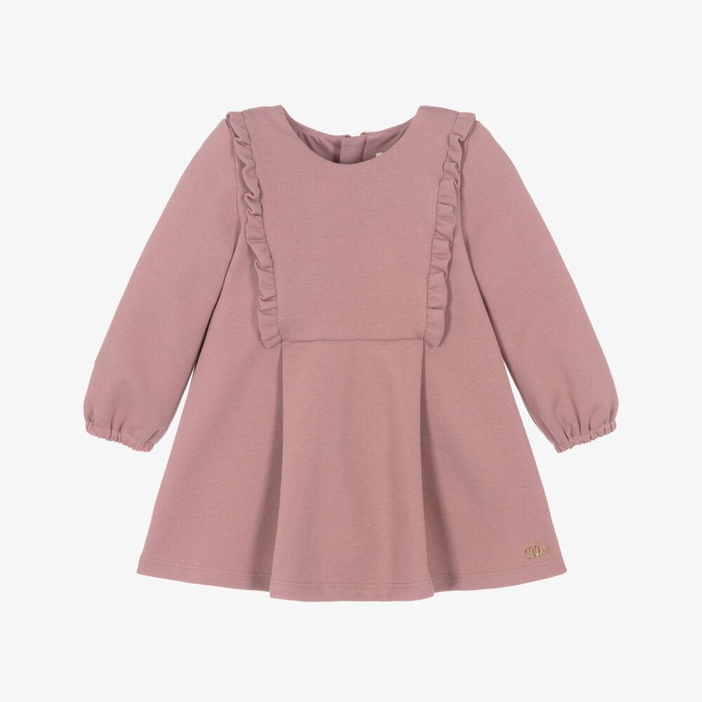 Chloé-Girls Pink Milano Jersey Dress | Childrensalon
