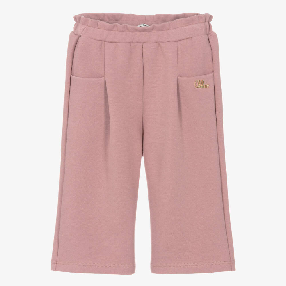 Chloé-Girls Pink Milano Jersey Trousers | Childrensalon