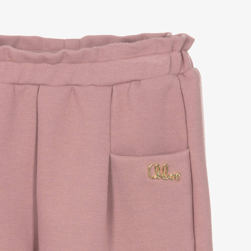 Chloé-Girls Pink Milano Jersey Trousers | Childrensalon