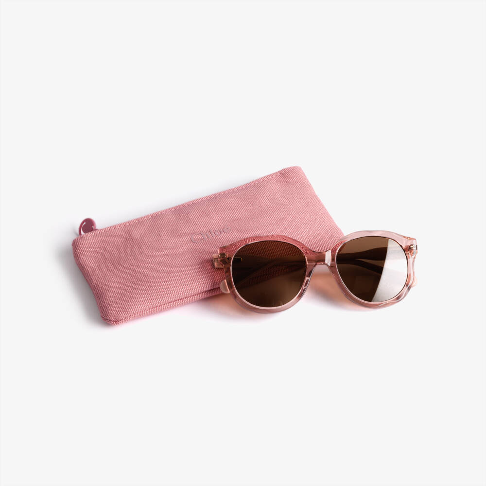Chloé-Girls Pink Sunglasses | Childrensalon