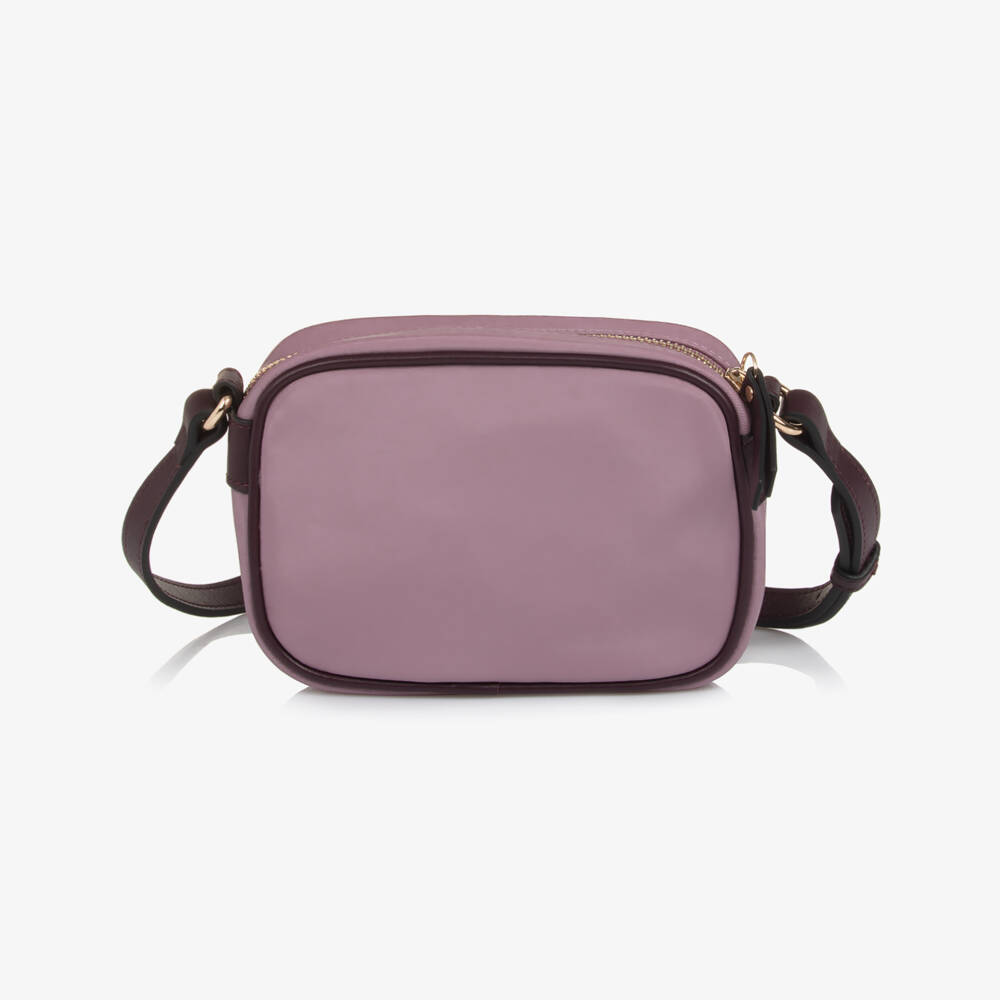 Chloé-Girls Purple Shoulder Bag with Embroidered Logo (16cm) | Childrensalon
