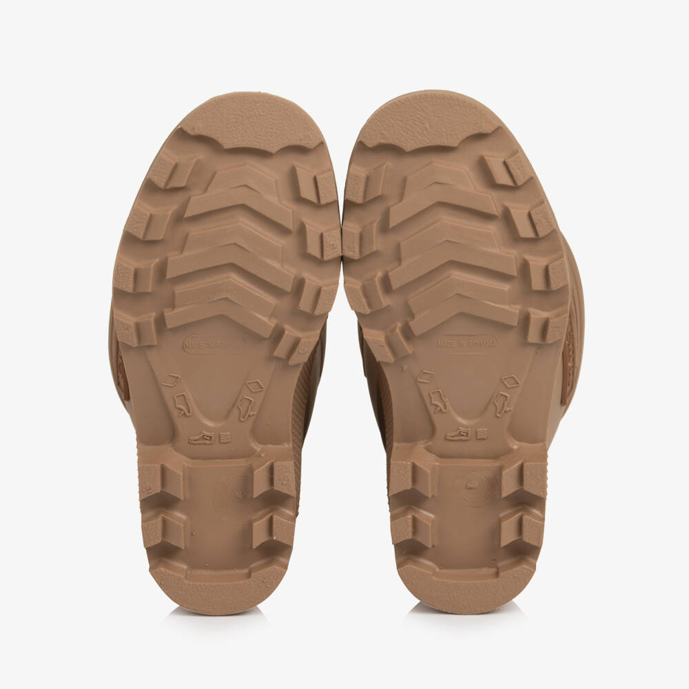 Chloé-Girls Rosy Brown Rubber Rain Boots | Childrensalon