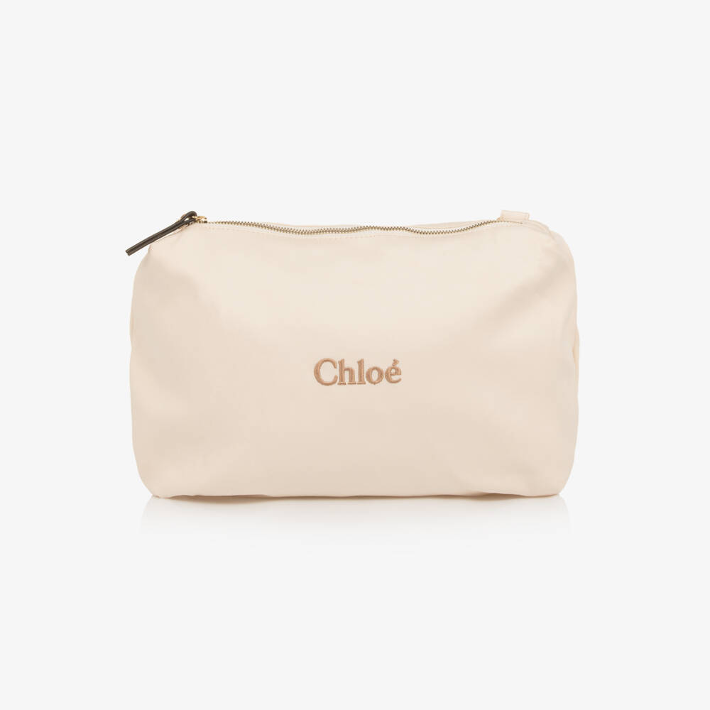 Chloé-Ivory Wool Changing Bag with Pouch & Mat (41cm) | Childrensalon