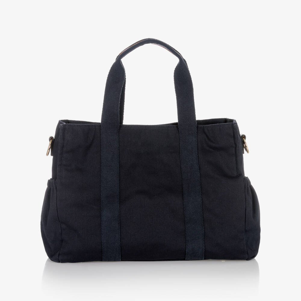 Chloé-Navy Blue Horse Medal Changing Bag with Pouch & Mat (41cm) | Childrensalon
