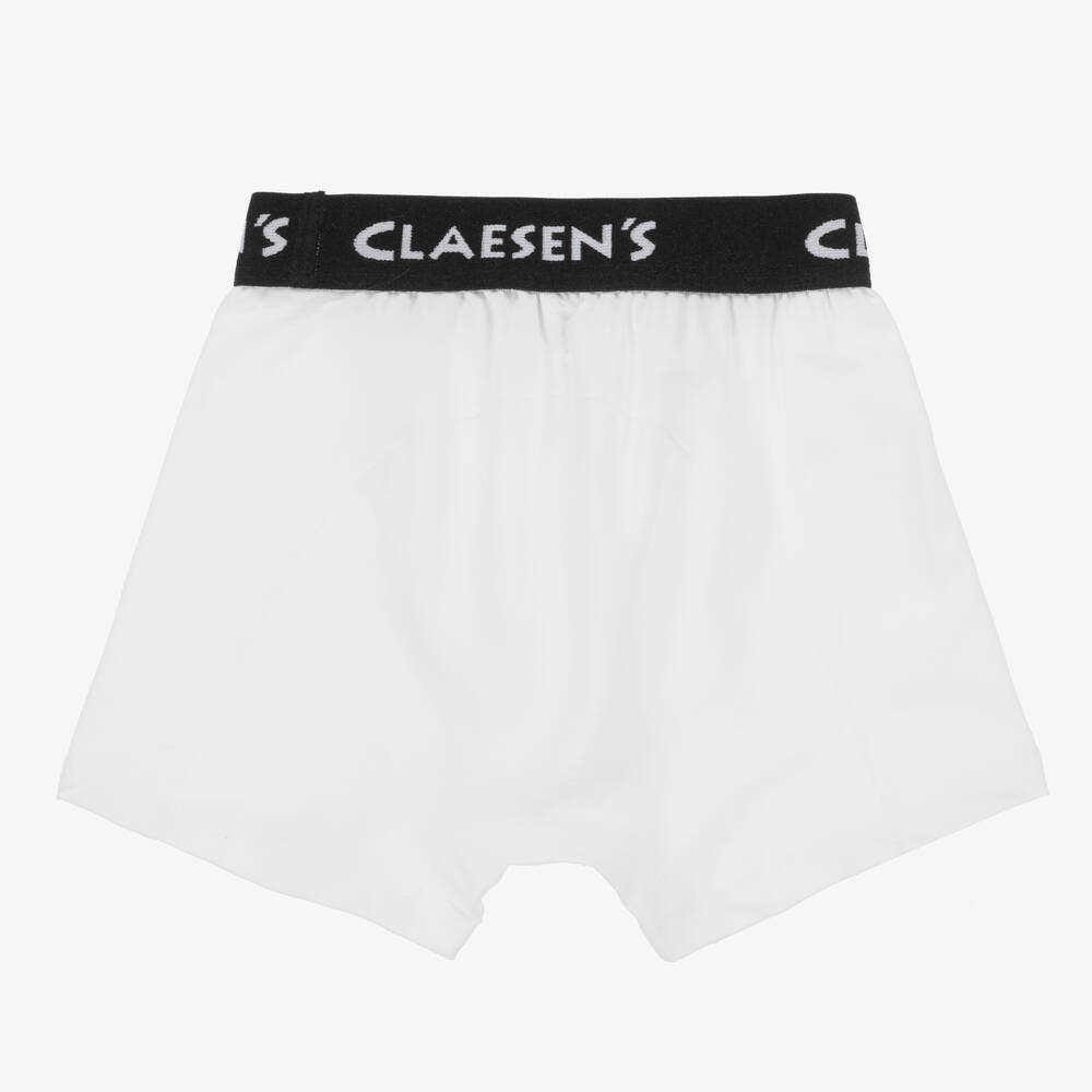 Claesen's-Boys White Cotton Boxers (2 Pack) | Childrensalon