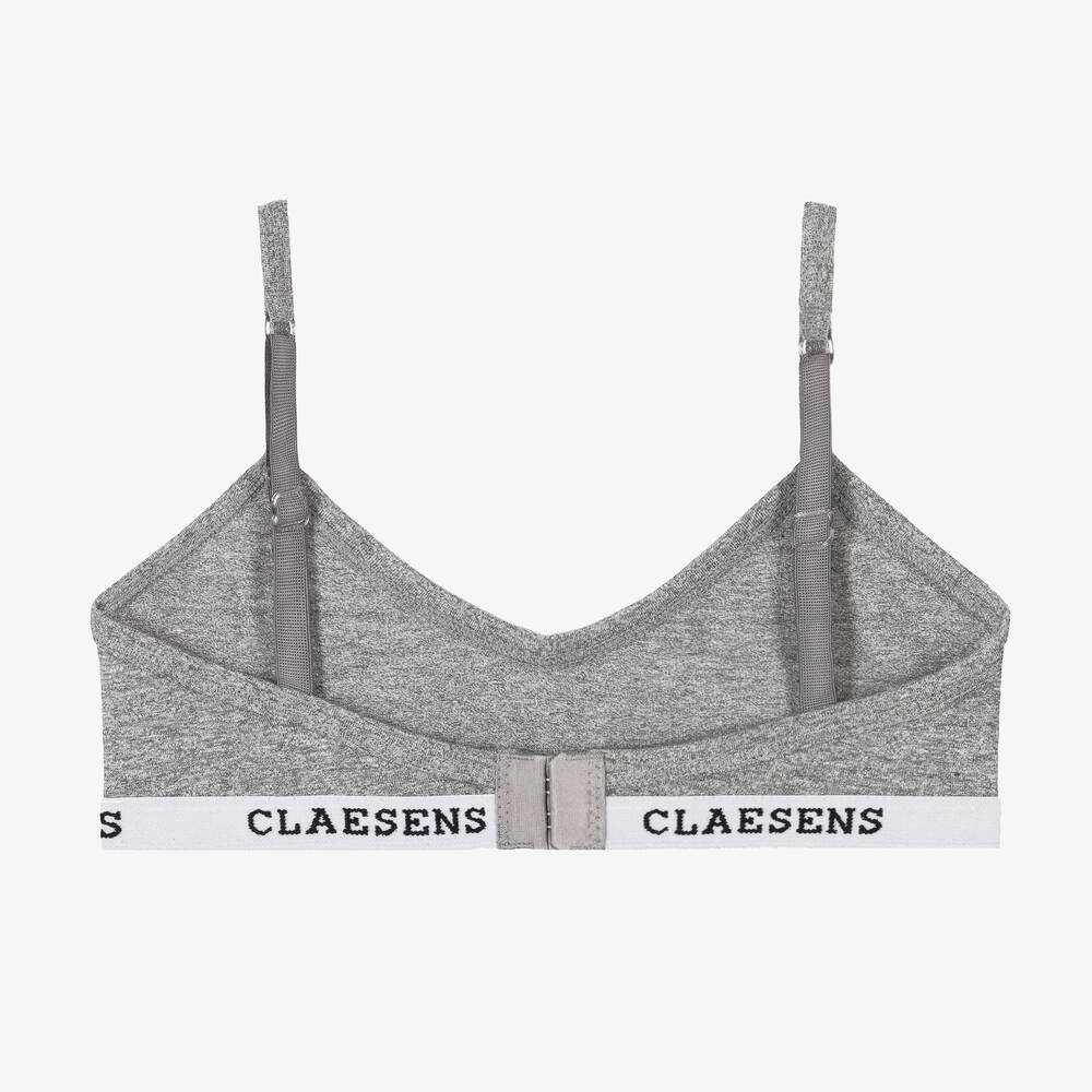 Claesen's-Серый бюстгальтер из хлопкового джерси для девочек | Childrensalon