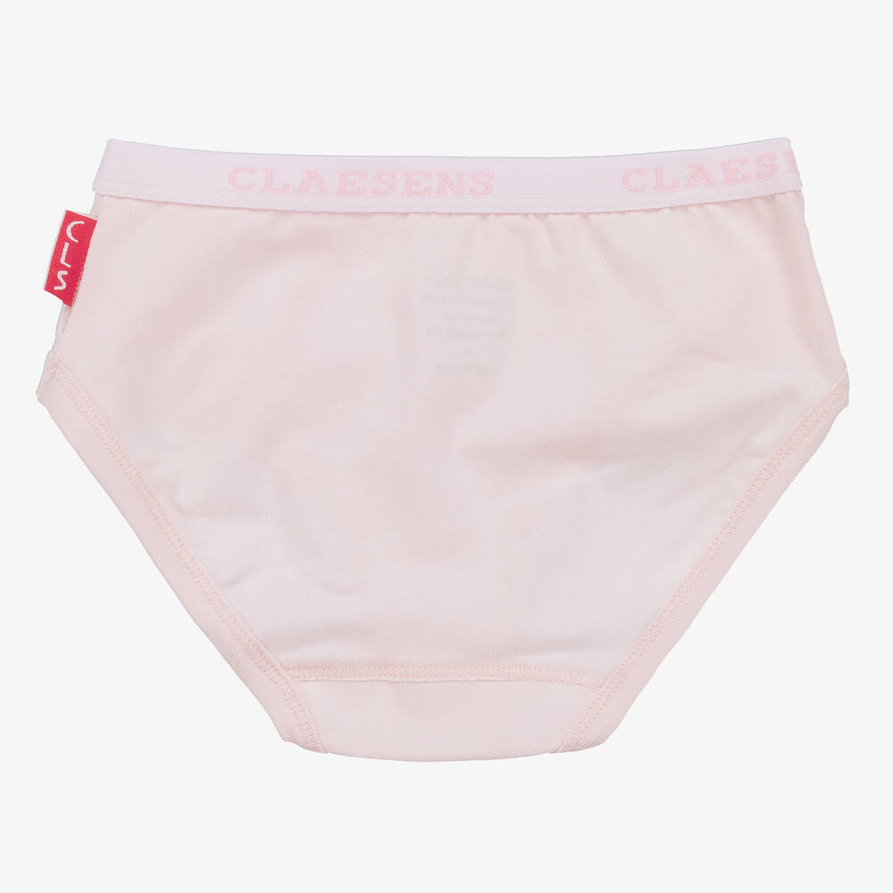 Claesen's-Girls Pink Cotton Knickers (3 Pack) | Childrensalon