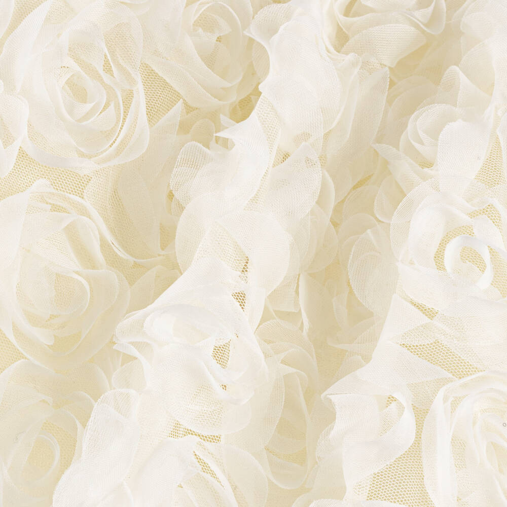 Coeur by Childrensalon-Baby Girls Ivory Floral Organza & Tulle Dress | Childrensalon