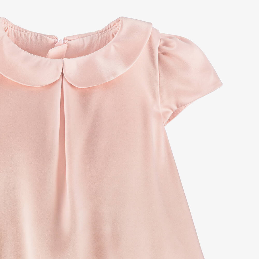 Coeur by Childrensalon-Baby Girls Pink Satin & Tulle Tiered Dress | Childrensalon