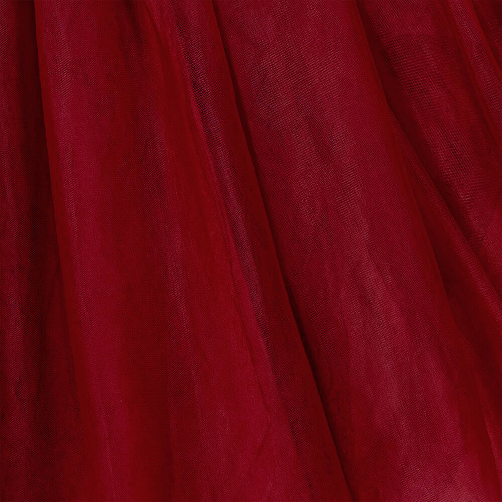 Coeur by Childrensalon-Girls Burgundy Tulle Dress with Sequinned Cape | Childrensalon