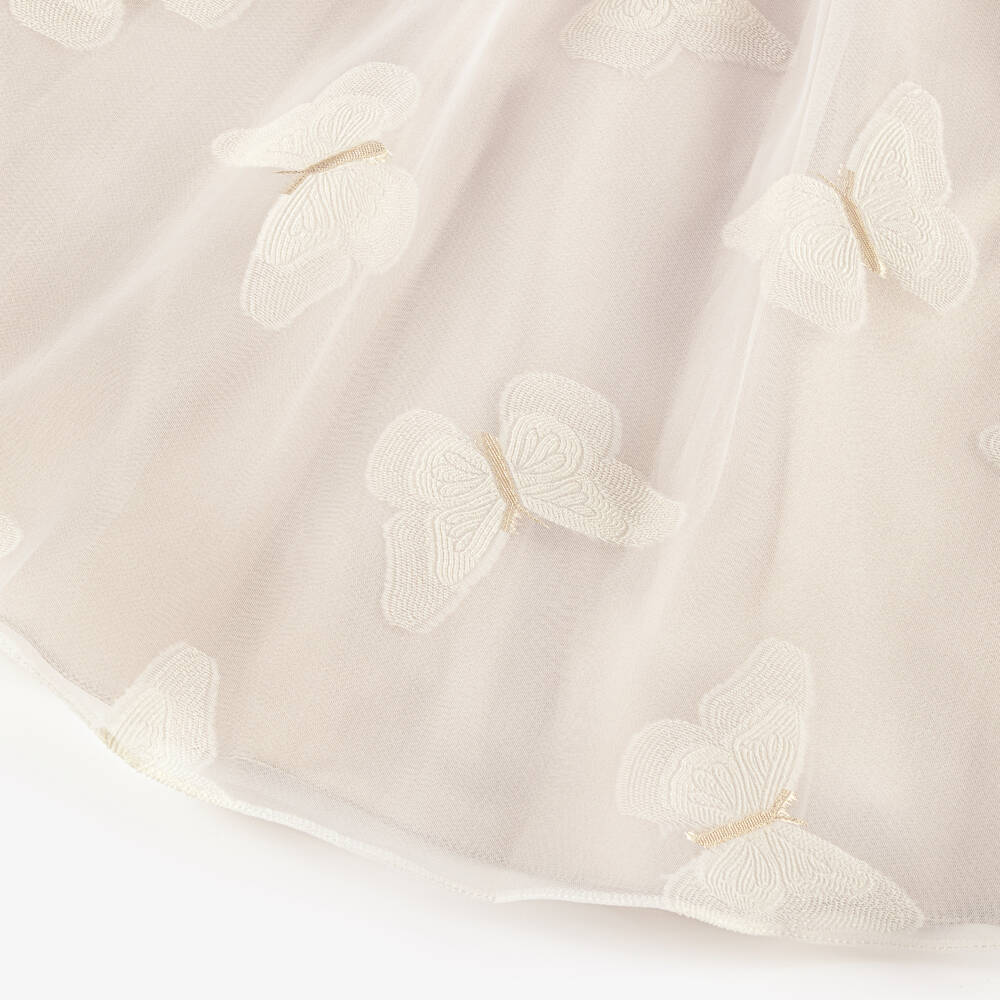 Coeur by Childrensalon-Girls Champagne Gold Butterfly Organza Dress | Childrensalon