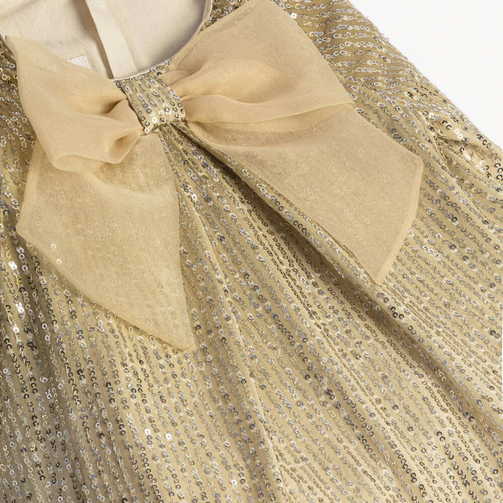 Coeur by Childrensalon-Girls Gold Ombré Sequinned Dress | Childrensalon