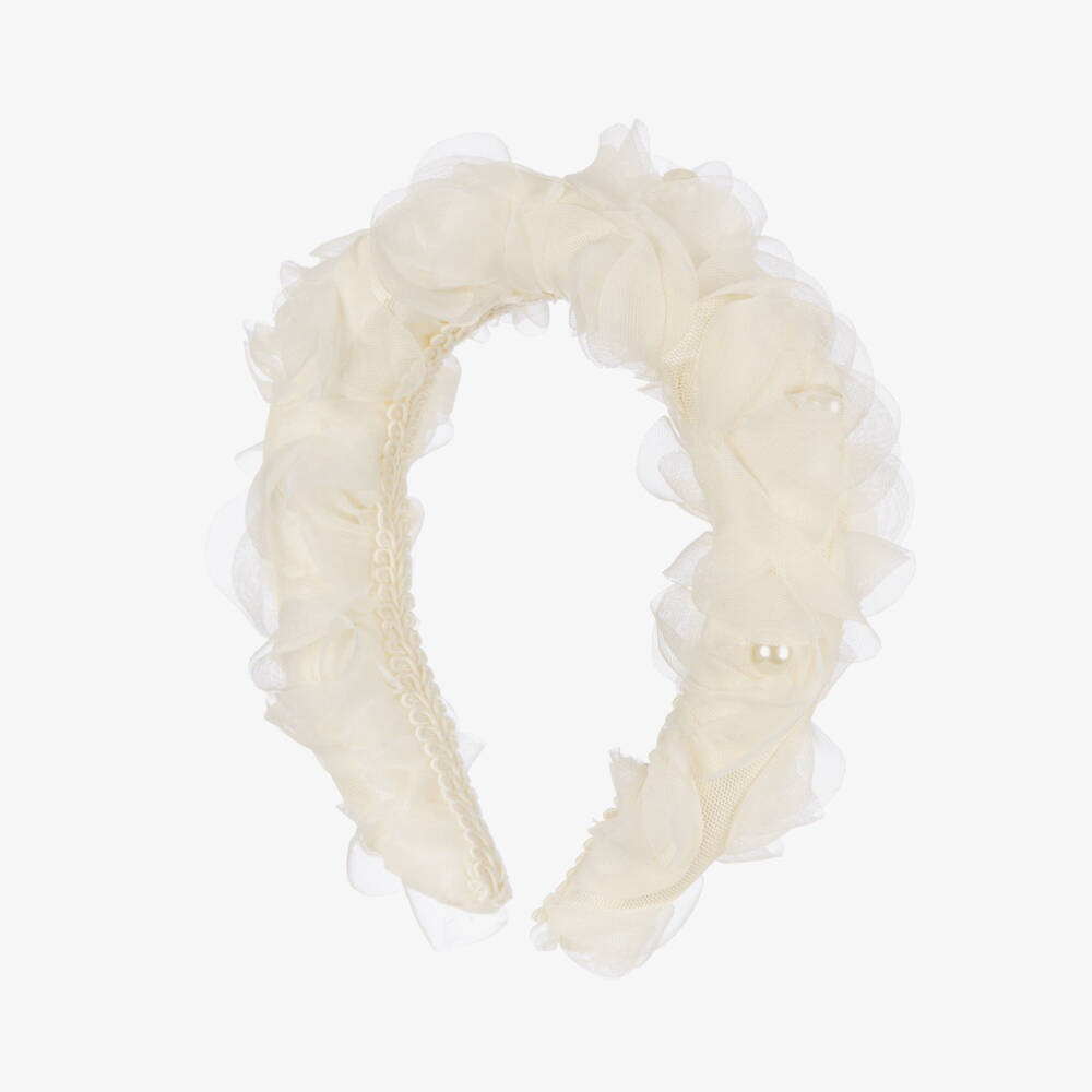 Coeur by Childrensalon-Girls Ivory Floral Dress & Hairband Set | Childrensalon