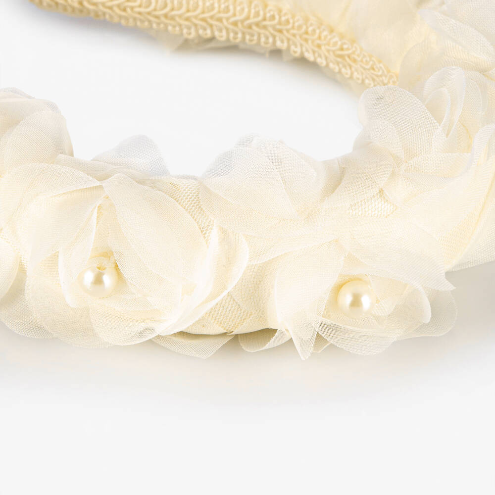 Coeur by Childrensalon-Girls Ivory Floral Dress & Hairband Set | Childrensalon