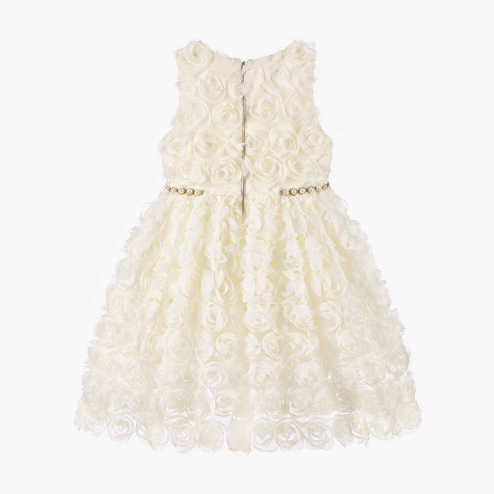 Coeur by Childrensalon-Girls Ivory Floral Organza & Tulle Dress | Childrensalon