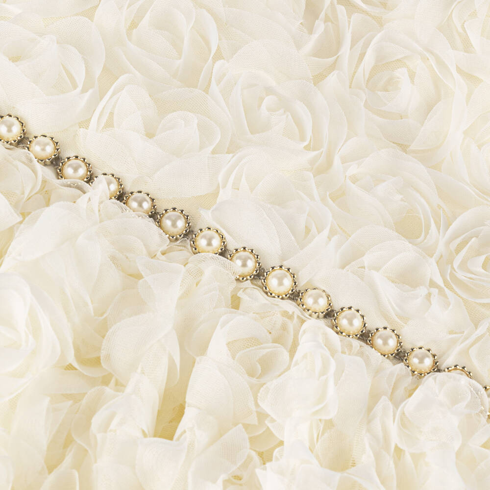 Coeur by Childrensalon-Girls Ivory Floral Organza & Tulle Dress | Childrensalon