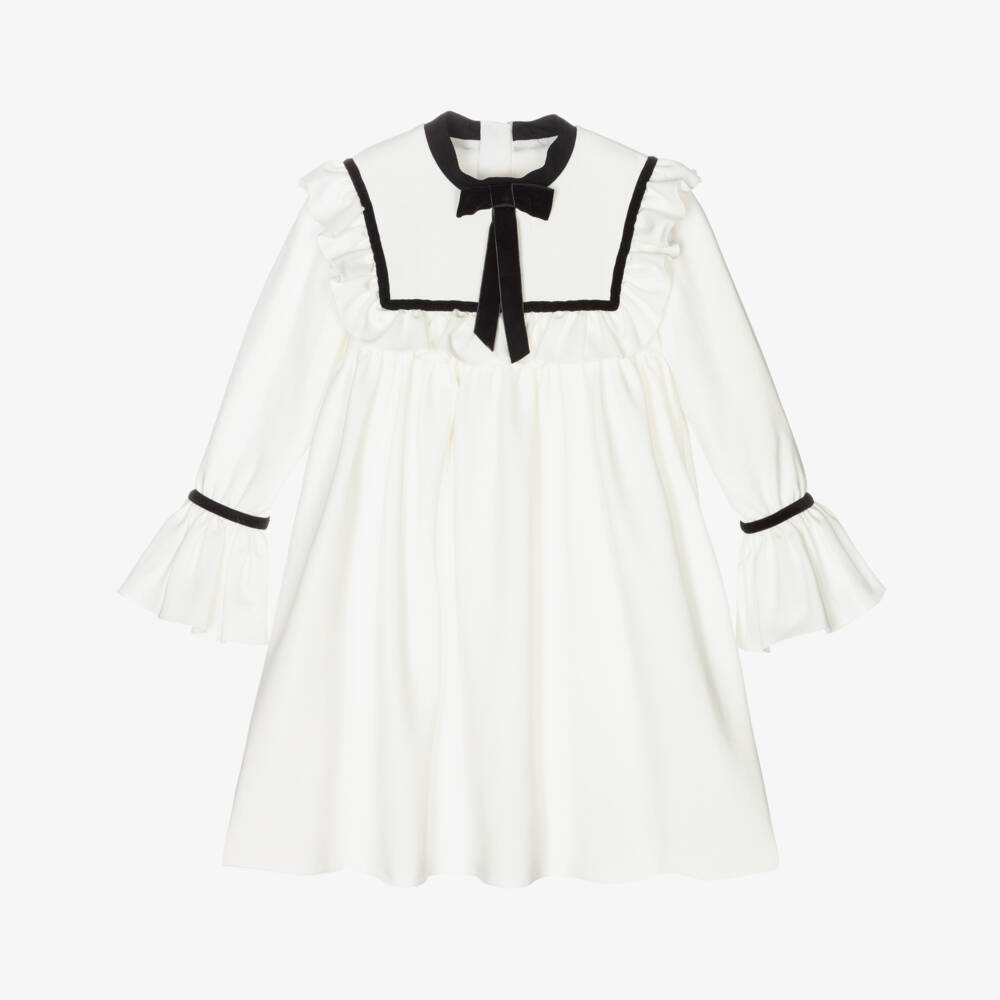 Coeur by Childrensalon-Girls Ivory Milano Jersey Dress | Childrensalon