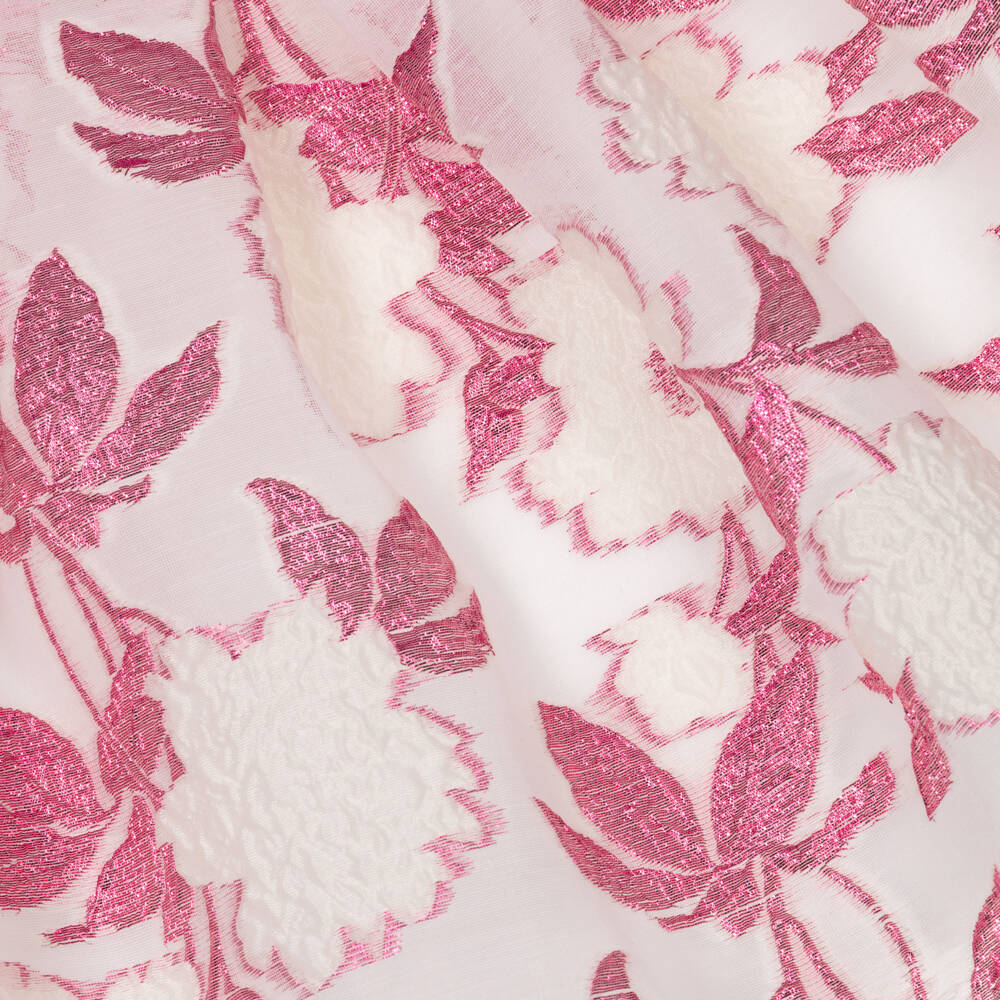 Coeur by Childrensalon-Girls Pink Floral Jacquard Skirt Set | Childrensalon