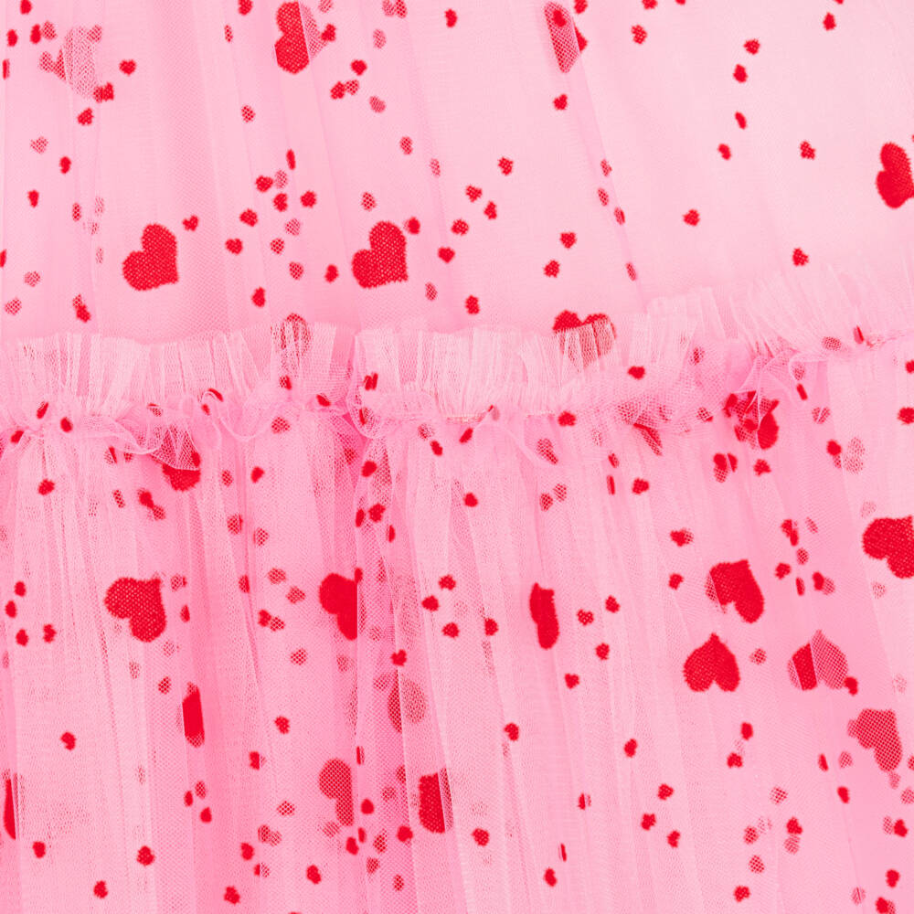 Coeur by Childrensalon-Girls Pink & Red Hearts Tulle Dress | Childrensalon