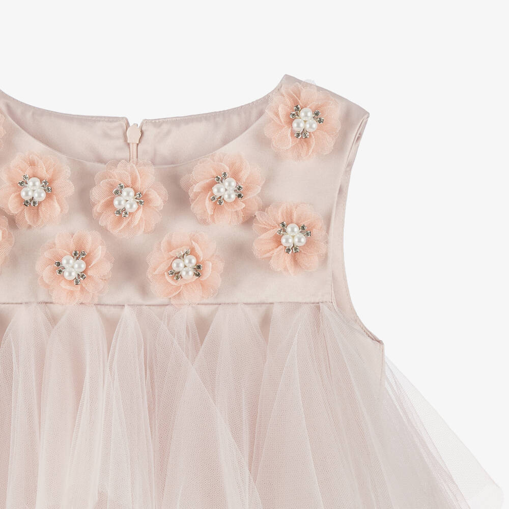 Coeur by Childrensalon Limited Edition-Girls Pink Satin & Tulle Dress  | Childrensalon