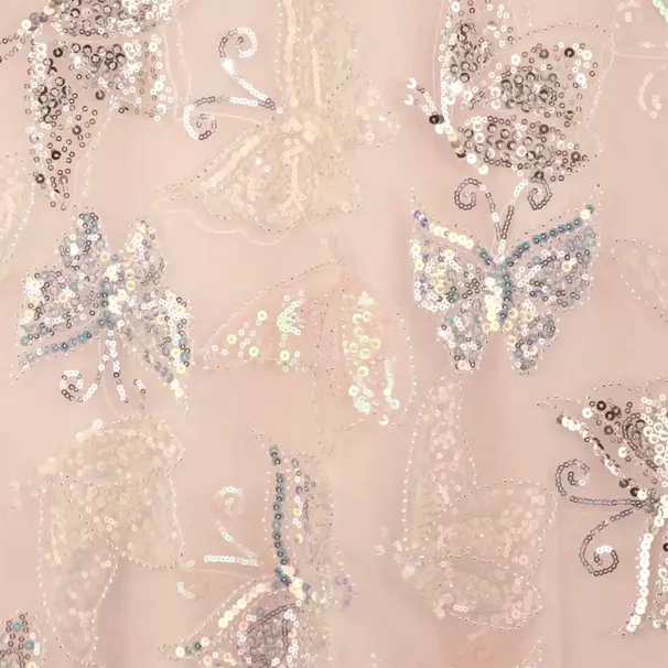 Coeur by Childrensalon-Girls Pink Sequinned Butterfly Tulle Dress | Childrensalon