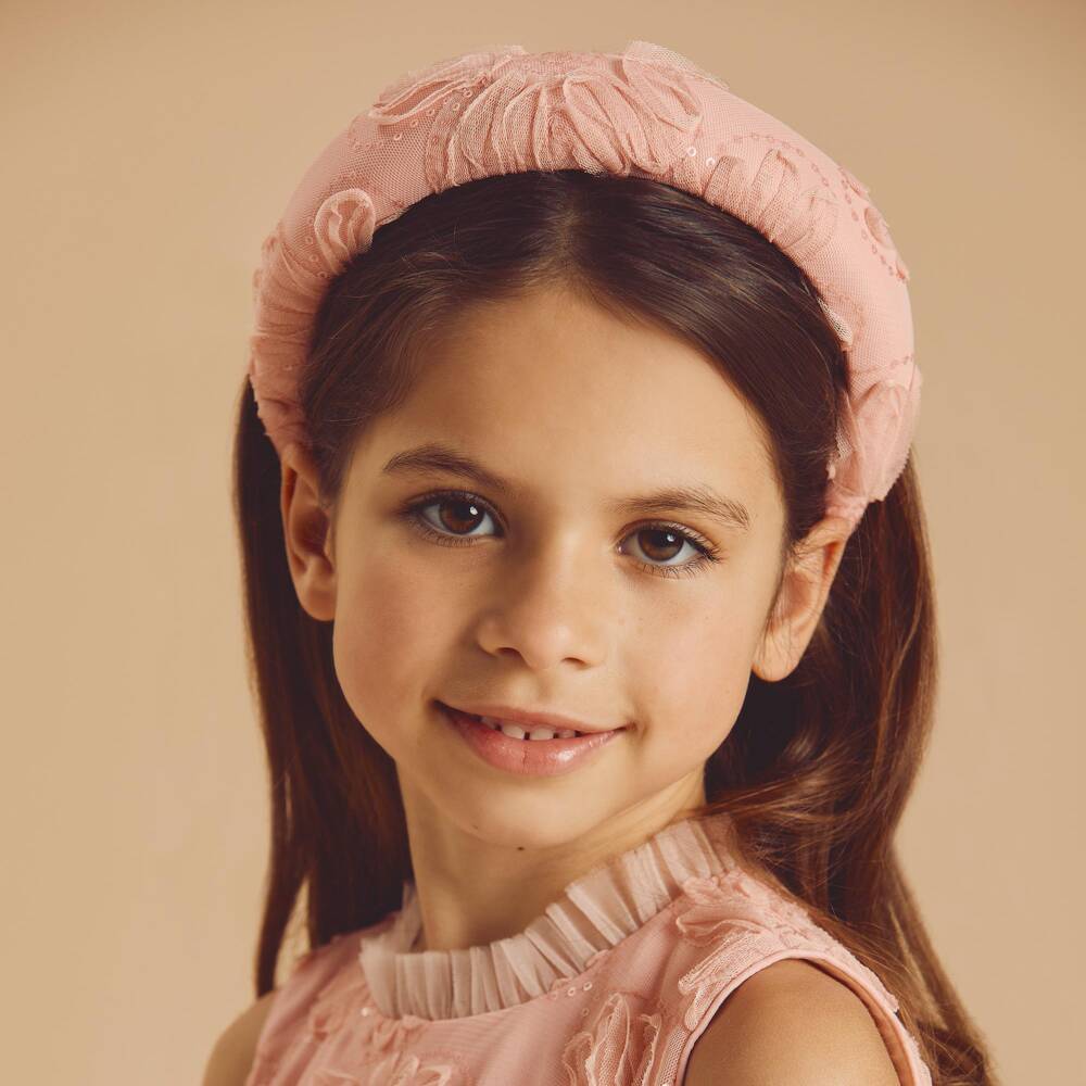 Coeur by Childrensalon-طوق شعر تول وترتر لون زهري للبنات | Childrensalon