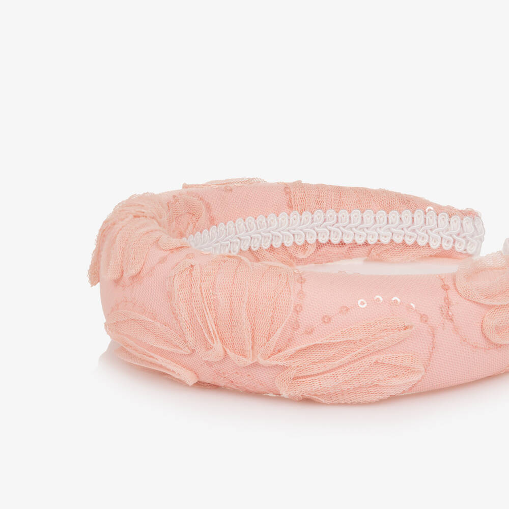 Coeur by Childrensalon-Girls Pink Tulle & Sequin Hairband | Childrensalon