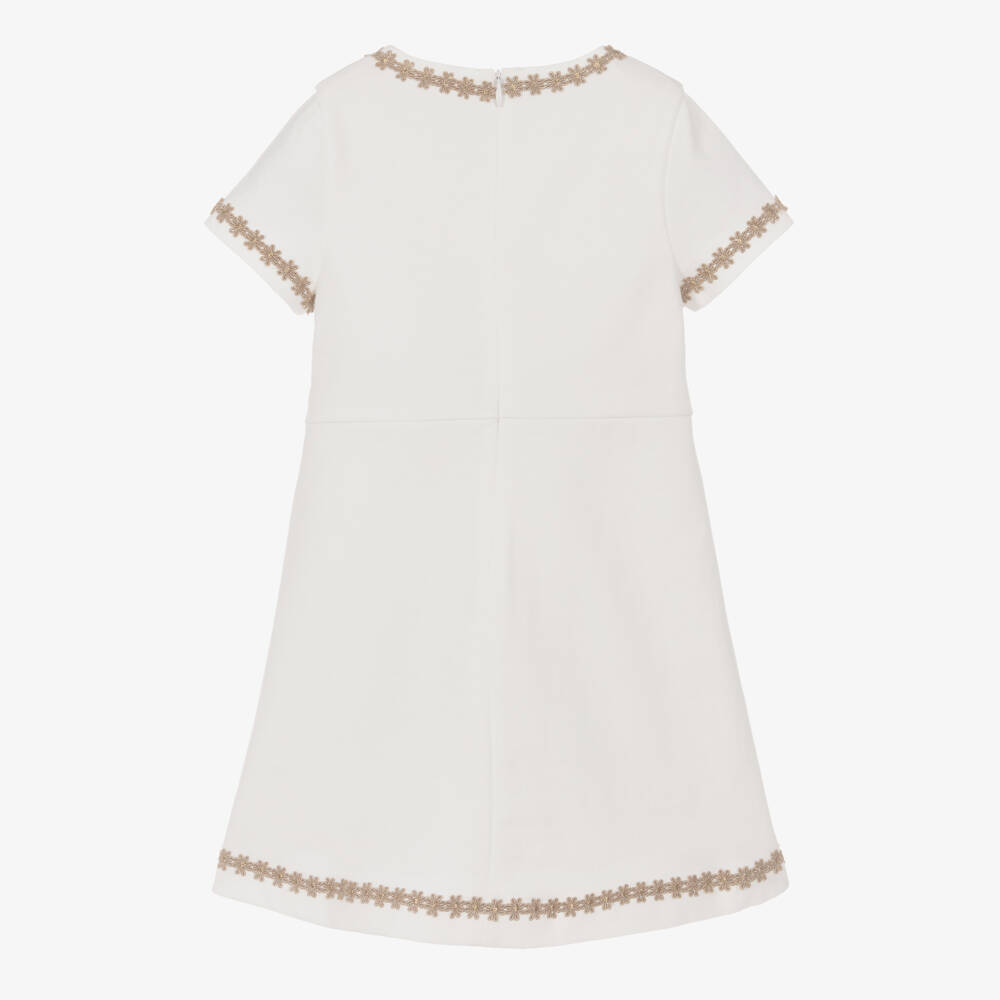 Coeur by Childrensalon-فستان بنات بطبعة ورود لون أبيض للبنات  | Childrensalon