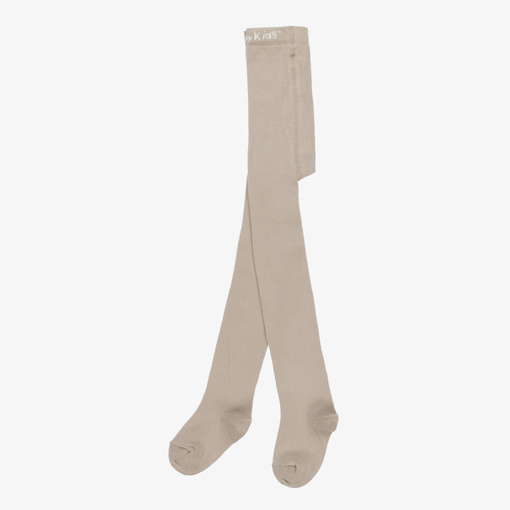 Country Kids-Бежевые трикотажные колготки из хлопка | Childrensalon