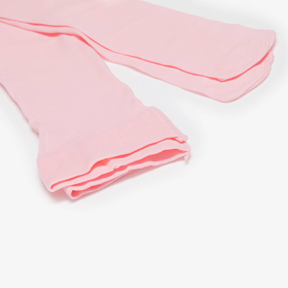 Country Kids-Girls Pink Microfibre Opaque Tights | Childrensalon