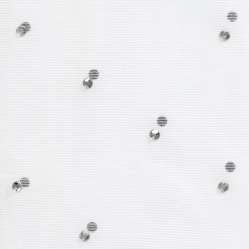 Country Kids-Girls White Diamanté Sheer Tights  | Childrensalon