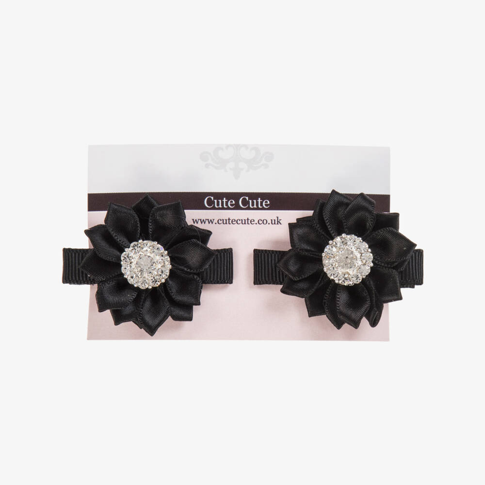 Cute Cute-Girls Black Hair Clips (2 Pack) | Childrensalon