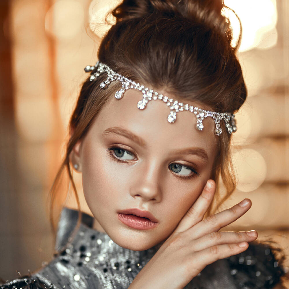 Cute Cute-Girls Silver Crystal Headband  | Childrensalon