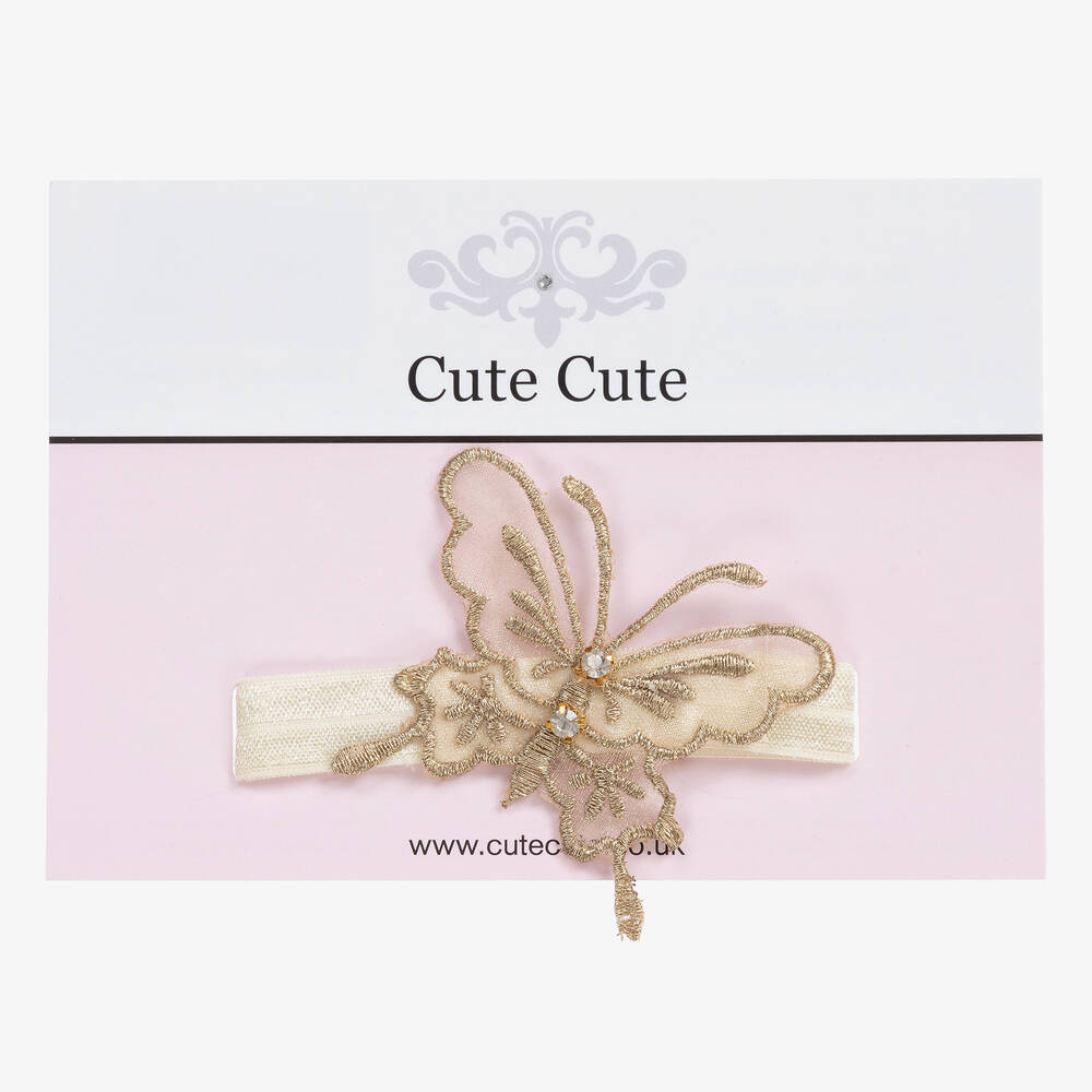 Cute Cute-Gold Butterfly Headband | Childrensalon