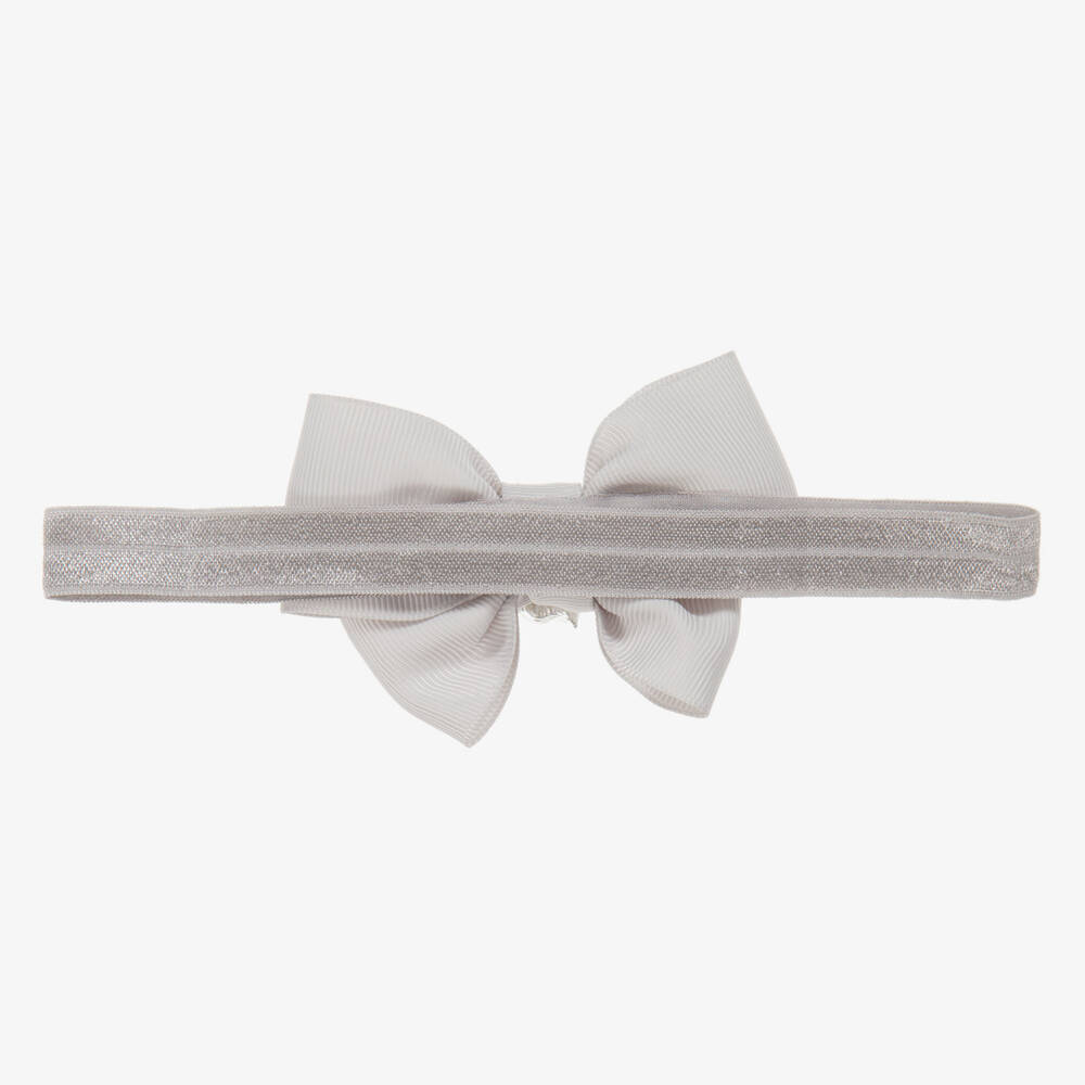 Cute Cute-Grey Ribbon Bow Headband  | Childrensalon