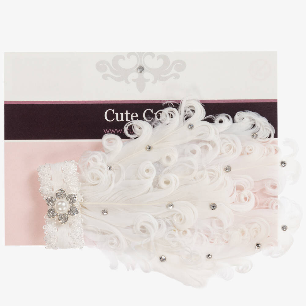 Cute Cute-Ivory Feather Headband | Childrensalon