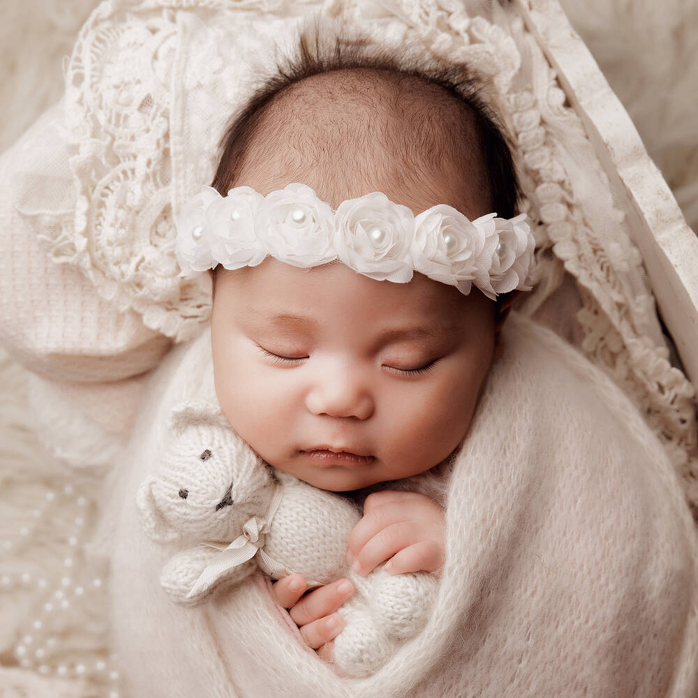 Cute Cute-Off-White Floral Headband | Childrensalon