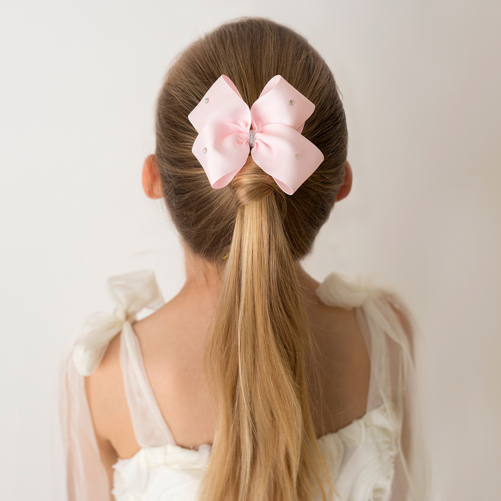 Cute Cute-Pale Pink Bow Hair Clip (10cm) | Childrensalon