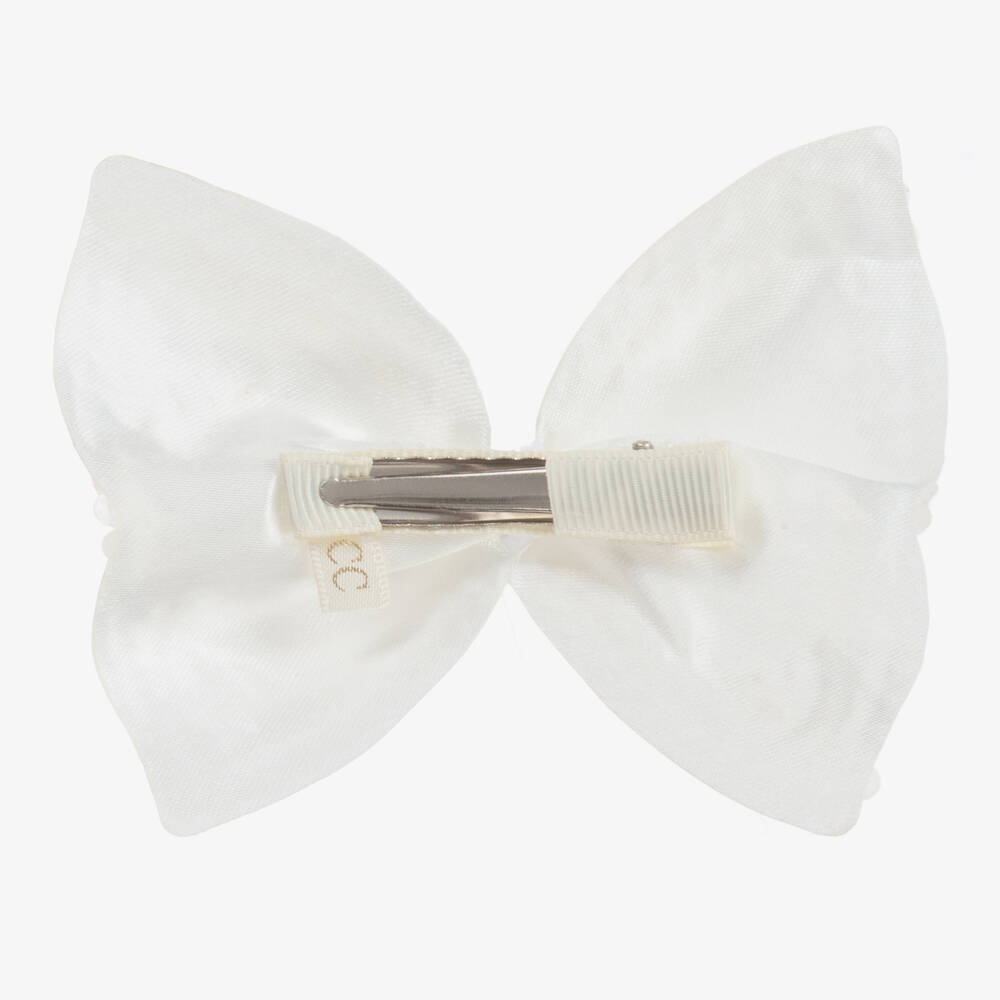 Cute Cute-Pearl Bow Hair Clip (9cm) | Childrensalon