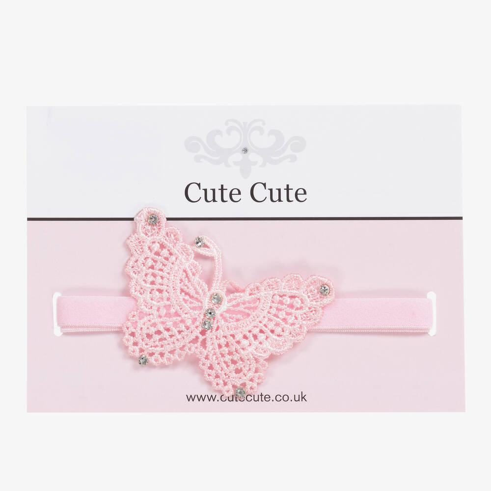 Cute Cute-Pink Butterfly Headband (7cm) | Childrensalon