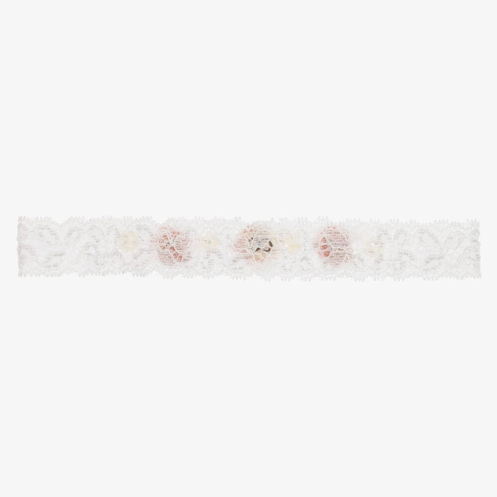 Cute Cute-Pink Rose & Pearl Headband | Childrensalon