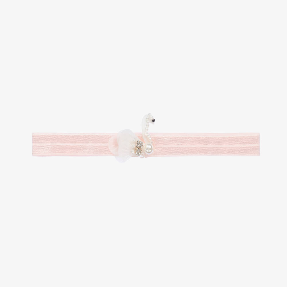 Cute Cute-Белая повязка на голову с лебедем | Childrensalon