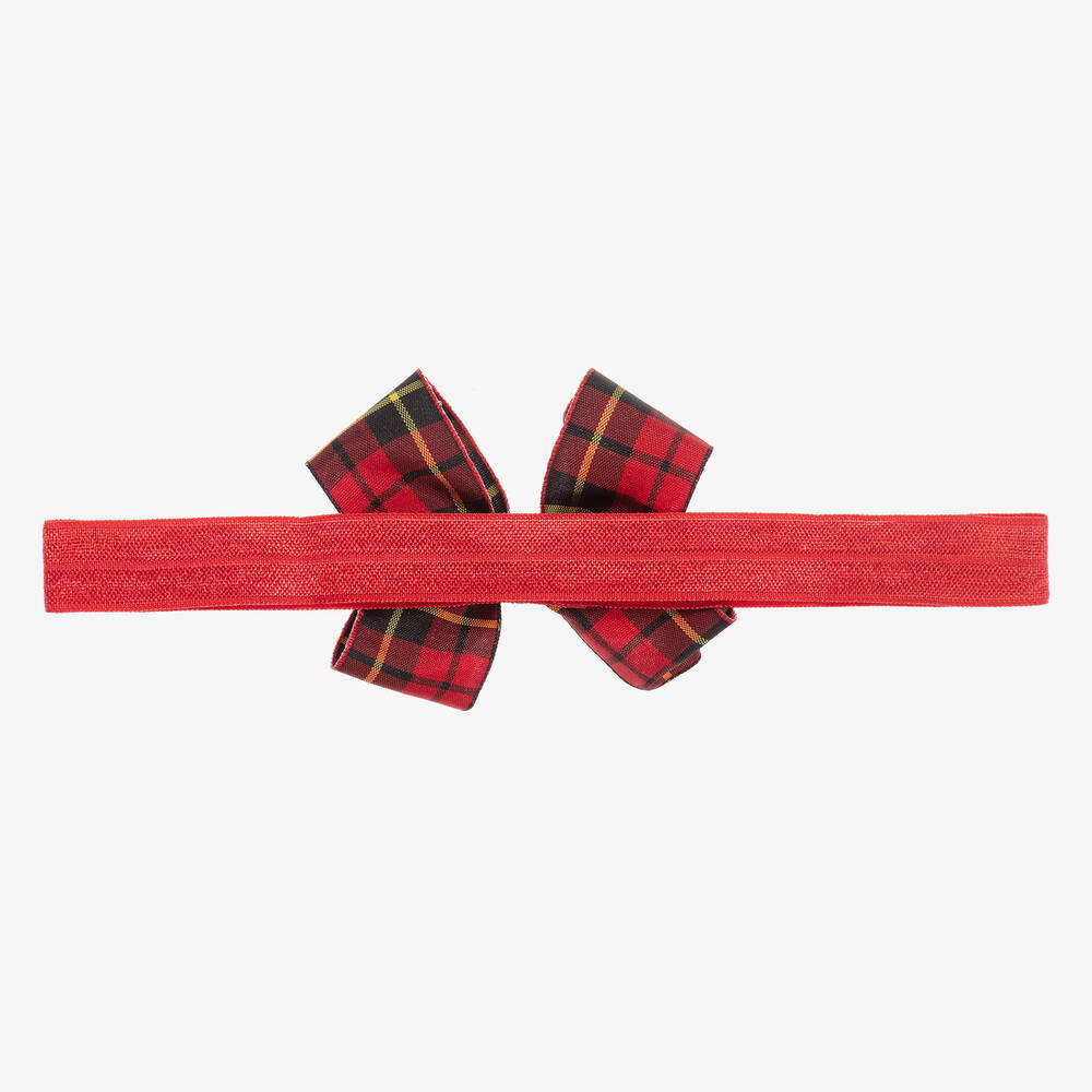 Cute Cute-Red Tartan Headband (7cm) | Childrensalon